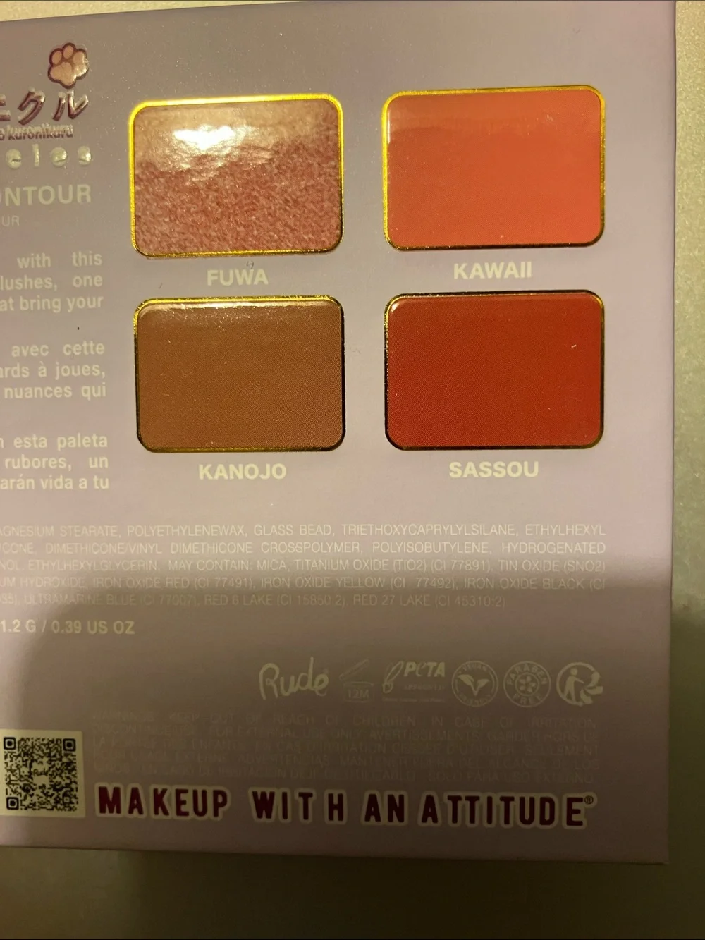 🩷Rude Cosmetics Cat Girl Chronicles Purr-fect Neko-Chan face palette NWT NIB